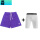 122紫色【BU】+白色五分紧身裤