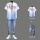 蓝色018【衬衣+牛仔裤
