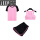 粉色三件套：短袖+文胸+短裤