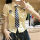 衬衫(动漫黄)+蓝色领带-jk学院风制服
