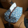 宝蓝刺绣纸巾盒-加绑带