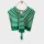 绿色 含15%羊毛横条纹针织披肩