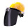 黄色安全帽+黑色PC面屏2mm加厚(电焊)