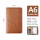 A6棕色【拉链包笔记本】带计算器