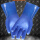 27cm蓝色磨砂耐油手套：（1双）