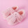 粉色毛绒兔包跟棉鞋