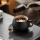 龙吟咖啡杯-木柄+杯垫·黑