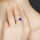 经典紫宝石戒指