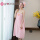 花朵-粉色浴裙+干发帽