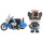 黑猫警长+蓝色摩托车