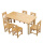 橡木材质一桌6椅子