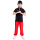 黑色短袖+红裤子(手工盘扣)