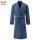3666-蓝色 -长袖中长款睡袍
