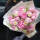 【珊瑚】16朵粉芍药+6白色郁金香
