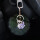 紫色钻+墨绿色毛球钥匙扣