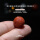 南红刺骨骷髅圆珠丨微瑕款13mm