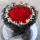 33朵红玫瑰花束——满天星黑纱款