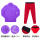 DS长袖紫+LW九分裤红(带内衬可