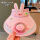 5#粉色长耳朵兔空顶风扇帽