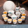 戏荷(茶壶盖碗)羊脂玉瓷13件套+茶道+茶洗