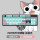 X104黑底起司猫键盘