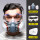 硅胶防尘毒面具+防雾密封大眼罩+20片高效KN95