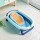 1025-5折叠浴盆+浴床 蓝色