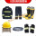 02消防服套装+02钢包头靴