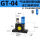 黑色进口轴承GT4 送气管接头+消音器 涡轮驱动型