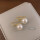 10mm白珍珠耳环