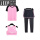 5094粉色三件套：短袖+背心+长裤