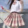 树莓红茶[刺绣白衬衫短.袖+短裙+