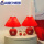 （两只装）红喜字陶瓷【大红灯罩】USB接口