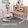 120粉色桌+粉色U型椅
