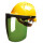 （绿色）面罩+三筋透气安全帽（黄色）