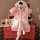 粉红色 长耳兔睡袍+睡裤升级长