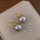 12mm灰珍珠耳环