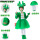 绿龙帽+连体裙+手套+脚套+裤袜