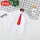 单独白色衬衣短袖+大红色领带