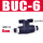 BUC-6 两端插外径6MM气管