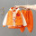 新中国冬装加厚三件套橘色