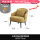 沙发椅米黄/棉麻/碳素钢椅脚 0cm