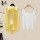黄衬衫+白吊带【套装】
