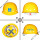 PE黄色圆形安全帽 默认中国建筑