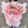 韩式混搭-33朵粉康乃馨粉玫瑰花