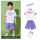 短袖+紫短裤+紫CHY发带+彩条袜