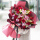 【送老婆推荐】19朵红玫瑰6朵百合花束