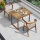 2抹棕色椅+90x70方桌(含茶海)