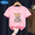 公仔熊短袖T恤-粉色