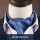蓝色链条真丝领巾